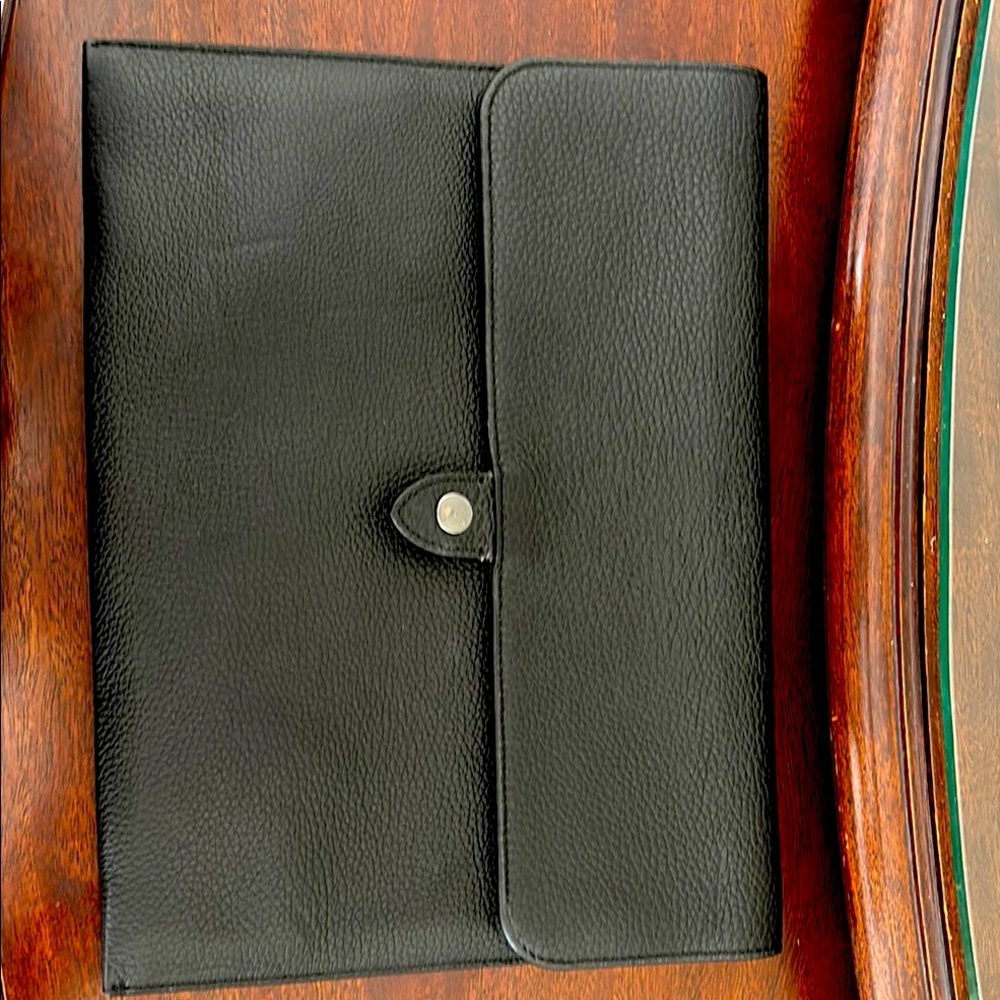 COACH BLACK LEATHER TABLET CASE